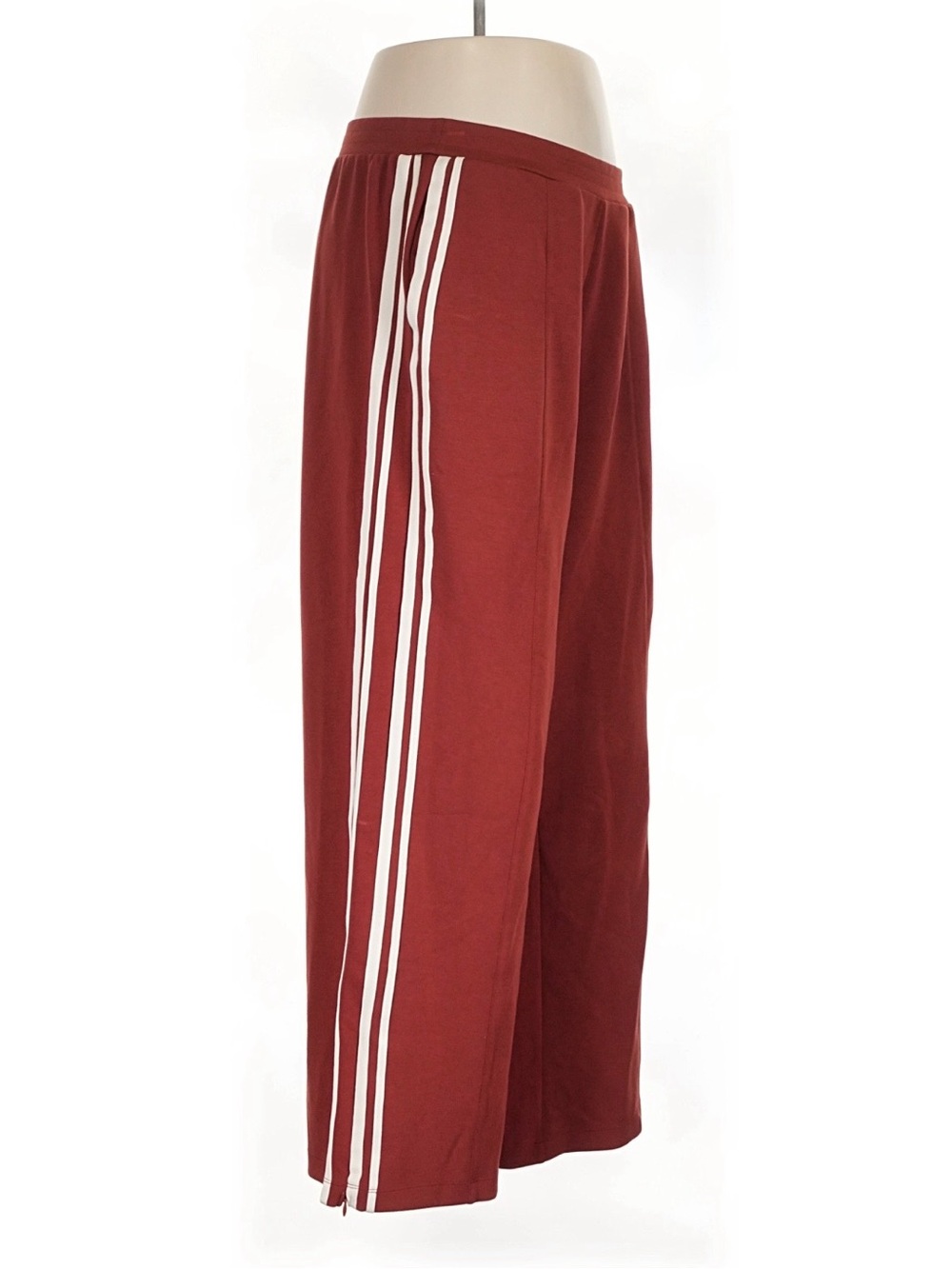 Torrid Red Wide-Leg track pants with White Stripes